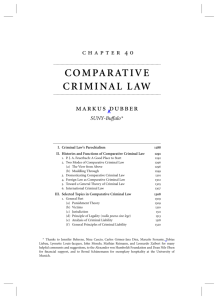 comparative criminal law - University of Toronto Faculty of Law