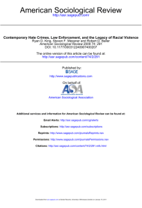 Contemporary Hate Crimes, Law Enforcement, and the