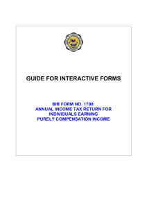 BIR Guide for Interactive Forms 1700