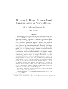 Deception by Design: Evidence-Based Signaling Games for