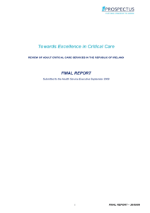 Review of Adult Critical Care Services in the Republic of Ireland