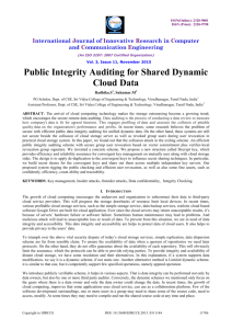 Public Integrity Auditing for Shared Dynamic Cloud Data