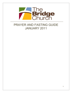 prayer and fasting guide january 2011