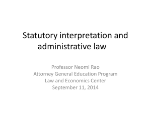 Statutory interpretation and administrative law