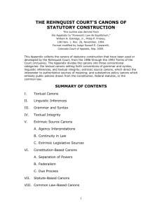 the rehnquist court's canons of statutory construction