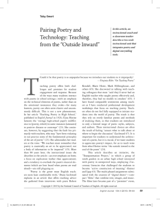 Pairing Poetry and Technology: Teaching from the