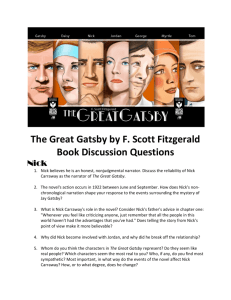 The Great Gatsby by F. Scott Fitzgerald Book Discussion Questions