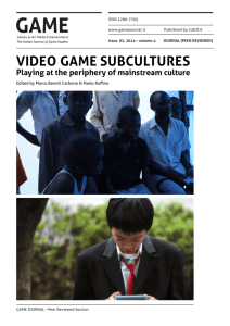 VIDEO GAME SUBCULTURES