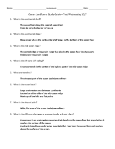 Ocean Landforms Study Guide (answers)