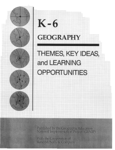 K-6 Geography: Themes, Key Ideas, and Learning