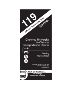 Cheyney University to Chester Transportation Center