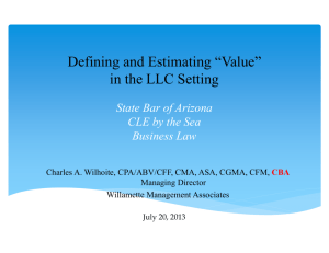 Defining and Estimating “Value” in the LLC Setting