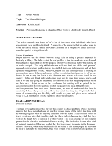 Type Review Article Topic The Silenced Dialogue Annotator Kristin
