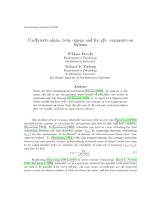 Coefficients alpha, beta, omega and the glb: comments on Sijtsma
