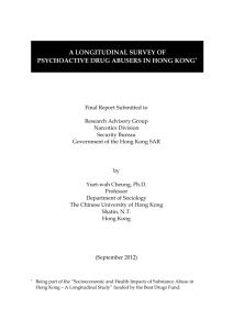 A LONGITUDINAL SURVEY OF PSYCHOACTIVE DRUG ABUSERS