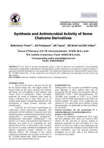 Synthesis and Antimicrobial Activity of Some Chalcone Derivatives