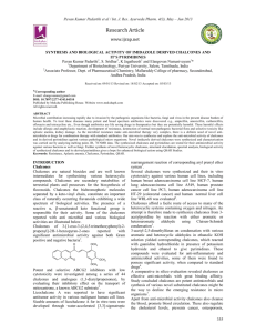 synthesis and biological activity of imidazole derived chalcones