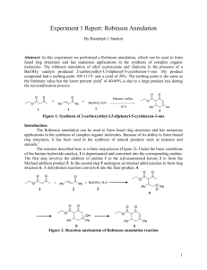 Robinson Annulation of Chalcone and Ethyl Acetoacetate
