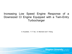 Increasing Low Speed Engine Response of a Downsized