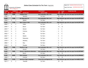 University of Georgia Fall 2016 Online Class Schedule For The Term