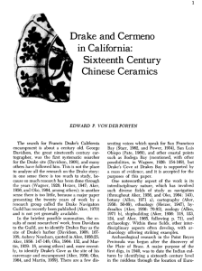 Drake and Cermeno in California: Sixteenth Century Chinese