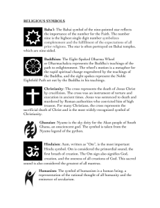 RELIGIOUS SYMBOLS Baha'i: The Bahai symbol of the nine