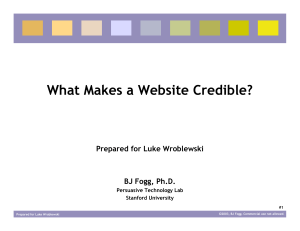 What Makes a Website Credible?