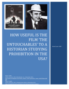 how useful is the film 'the untouchables' to a historian