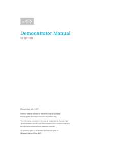 Demonstrator Manual