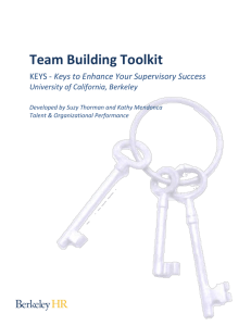 Team Building Toolkit - Human Resources at UC Berkeley