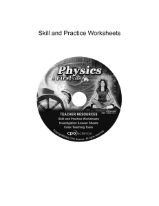 Skill and Practice Worksheets