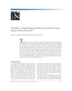 The Effects of Head-Supported Mass on the Risk of Neck Injury in