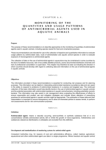 monitoring of the quantities and usage patterns of antimicrobial