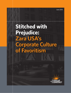 Stitched with Prejudice: Zara USA's Corporate Culture of Favoritism