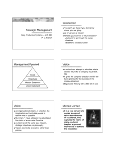 Vision and Mission Statements, Decision Charts