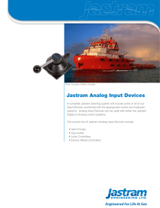 Analog Input Devices - Jastram Engineering Ltd.