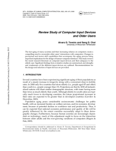 Review Study of Computer Input Devices and Older Users