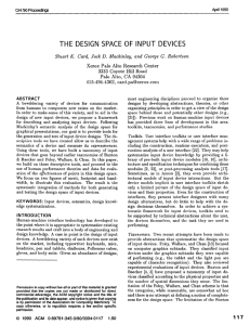 THE DESIGN SPACE OF INPUT DEVICES