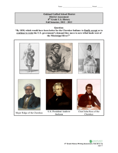 Cherokee Removal Assessment with Support