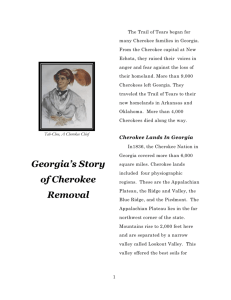 Student Narrative, Georgia's Story of Cherokee Removal