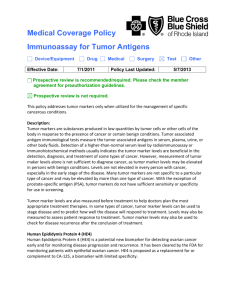 Medical Coverage Policy Immunoassay for Tumor Antigens