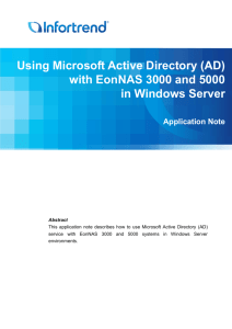 Using Microsoft Active Directory (AD) with EonNAS 3000