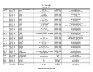 Les Mis Rehearsal Schedule