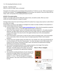 7.2.1 The Sampling Distribution of p