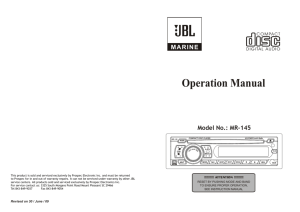 Model No.: MR-145 - Prospec Electronics