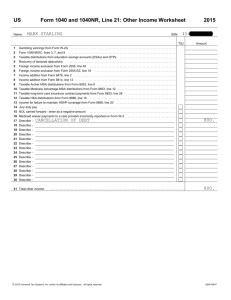 Form 1040 and 1040NR, Line 21: Other Income