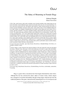 The Study of Mourning in Female Elegy