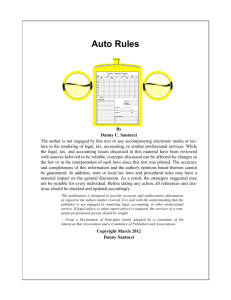 Auto Rules - CPE Credit