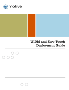 WiDM and Zero Touch Deployment Guide - Alcatel