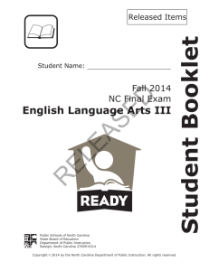 english language arts iii — released items